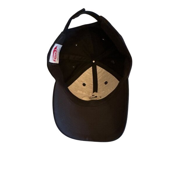 Macs Island Baseball Cap By Falcon Headwear Black Adjustable Strap Cotton Hat Au - Picture 5 of 7